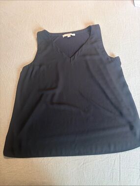 Black LOFT Sleeveless V-Neck Top
